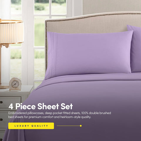 Sweet Home Collection 1500 Supreme queen fitted with straps stays in place all night.