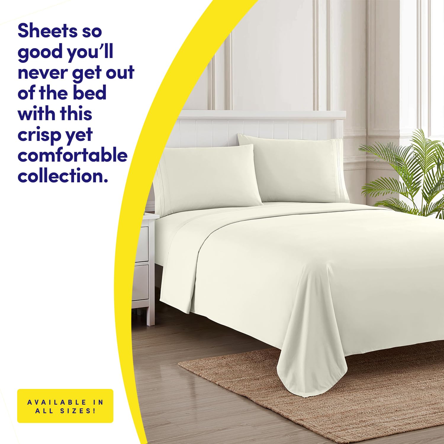 Sweet Home Collection 1500 Supreme queen flat sheet with smooth hotel-grade finish.