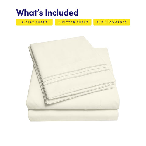 Sweet Home Collection 1500 Supreme queen pillowcases with soft fabric and durable edges.