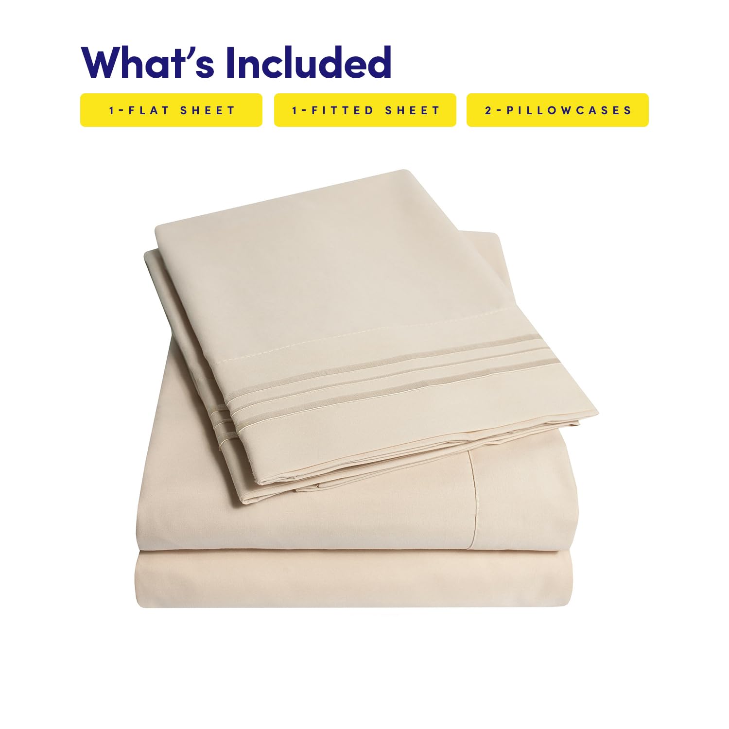 Sweet Home Collection 1500 Supreme queen sheet close-up showing soft microfiber texture.