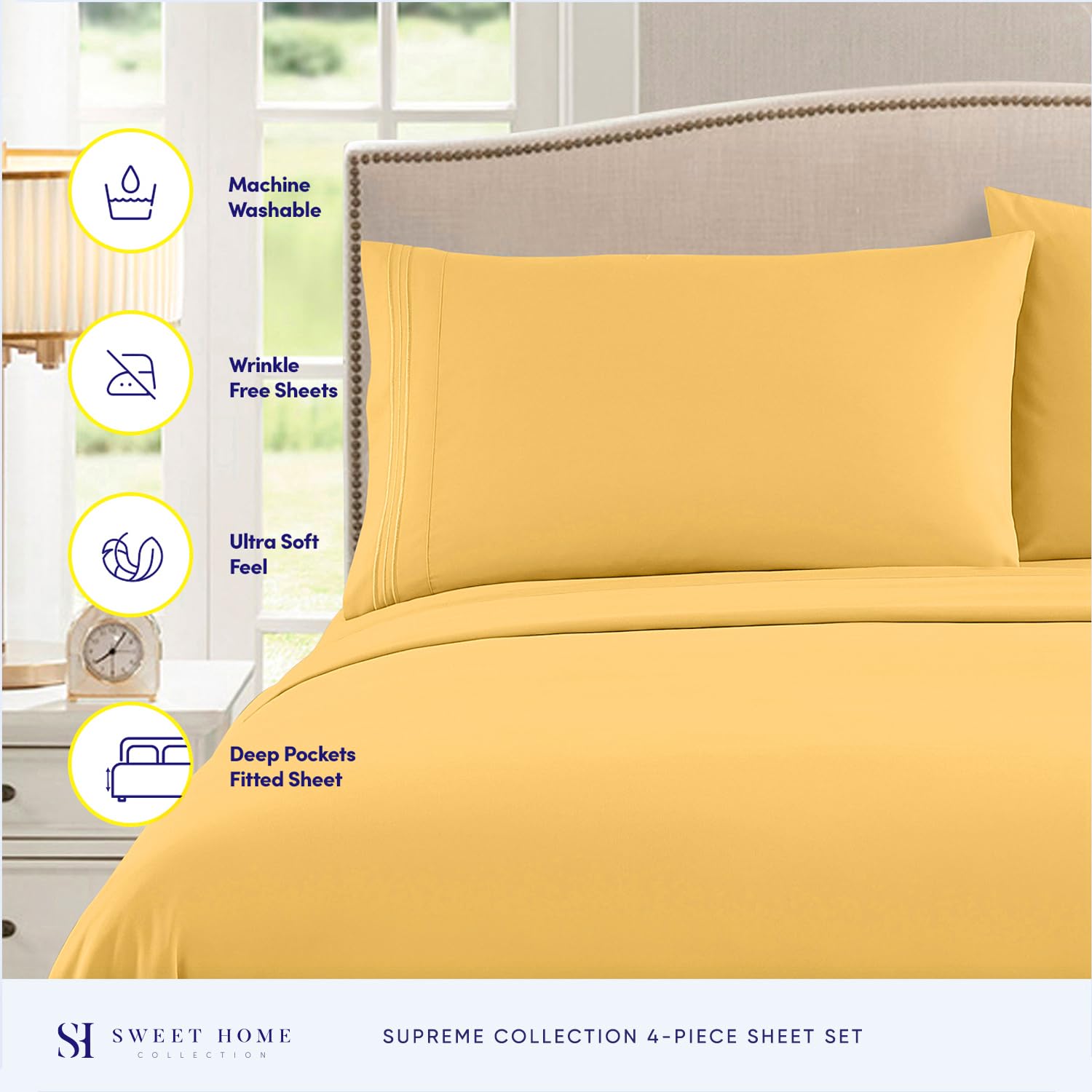 Sweet Home Collection 1800 Supreme sheets offer soft luxury at an affordable price.