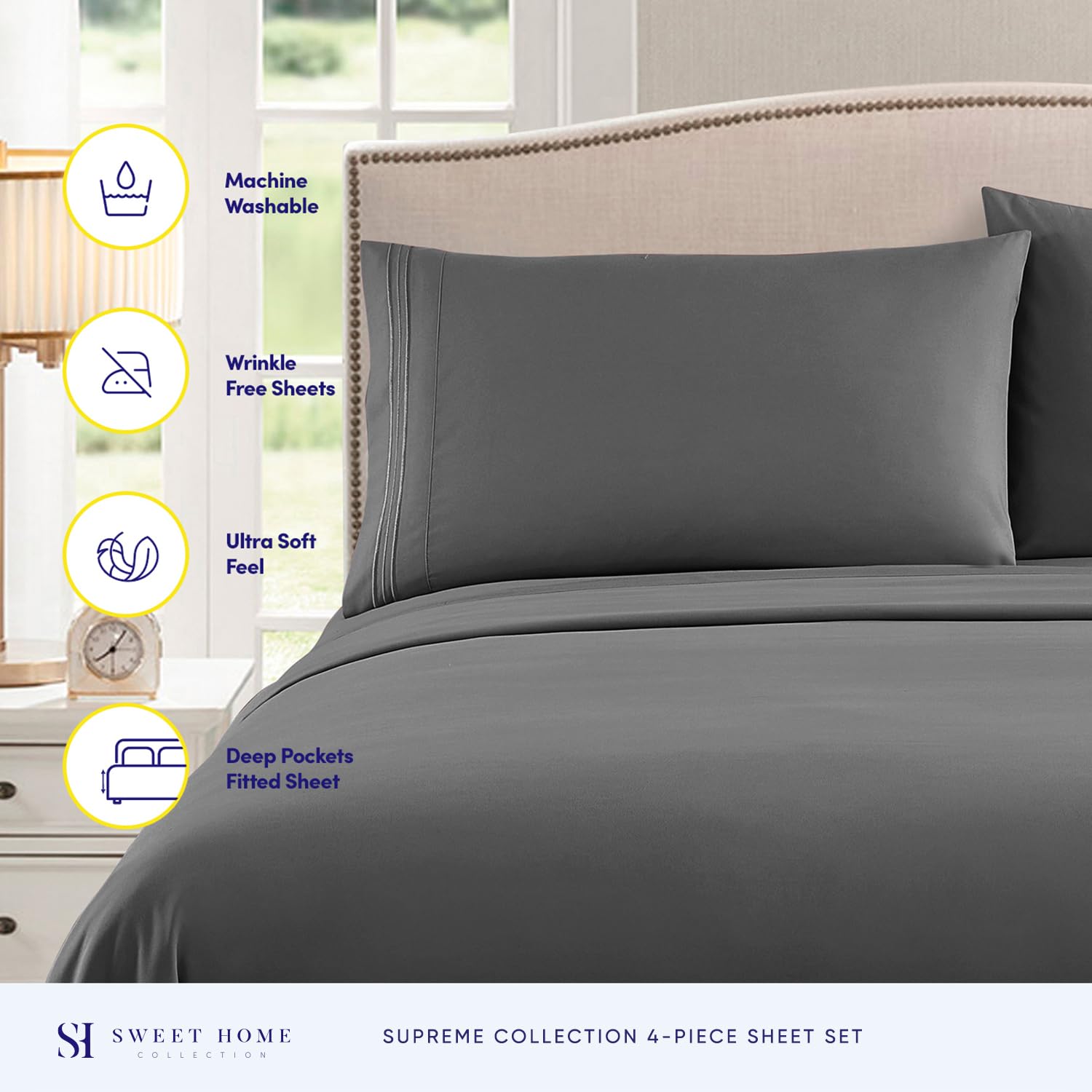 Sweet Home Collection 1800 Supreme texture close-up, premium softness.