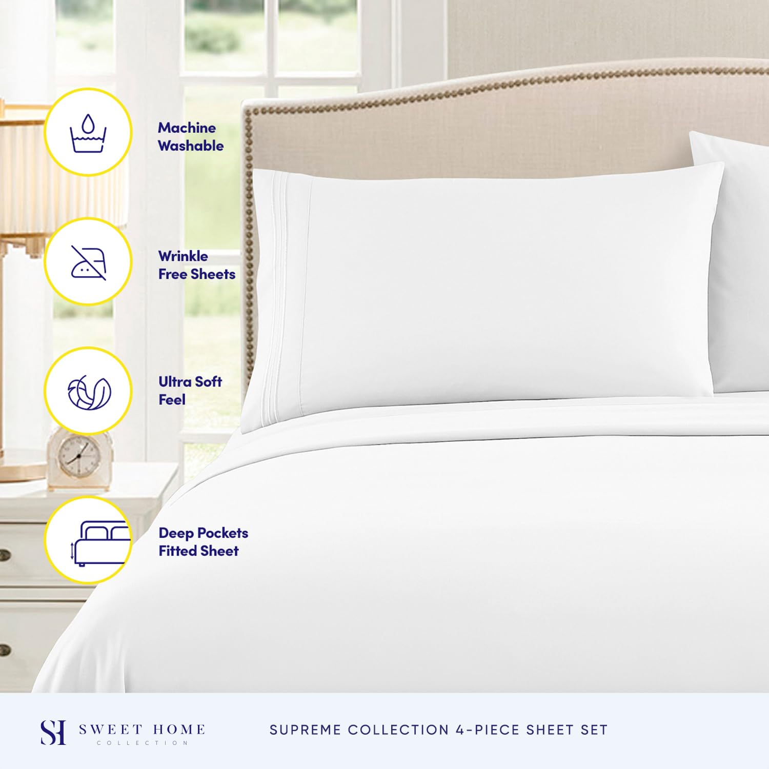 Sweet Home Collection 1800 Supreme microfiber close-up showing softness and breathability.