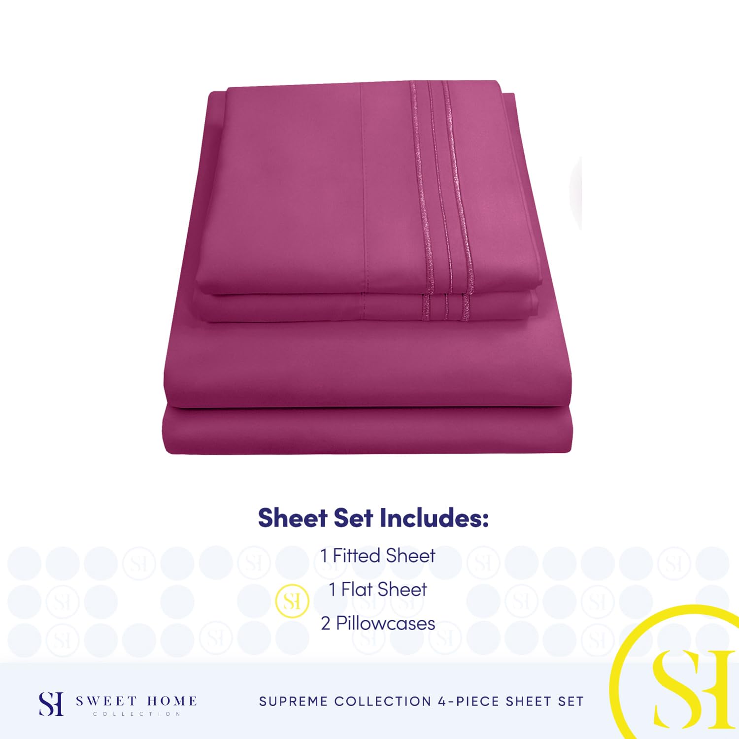 Sweet Home Collection 1800 Supreme queen sheets deep pockets for deep mattresses