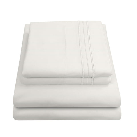 Sweet Home Collection 1800-thread-count flat sheet: silky-smooth, cooling comfort.