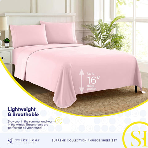 Sweet Home Collection pillowcases included for a complete set