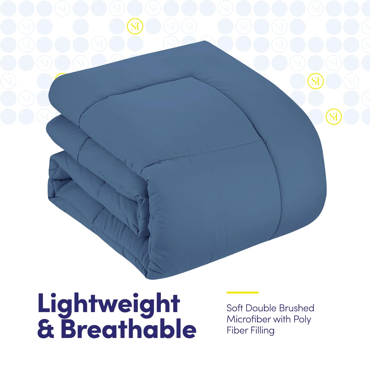 Sweet Home Collection all-season comforter provides cozy warmth and cool nights.