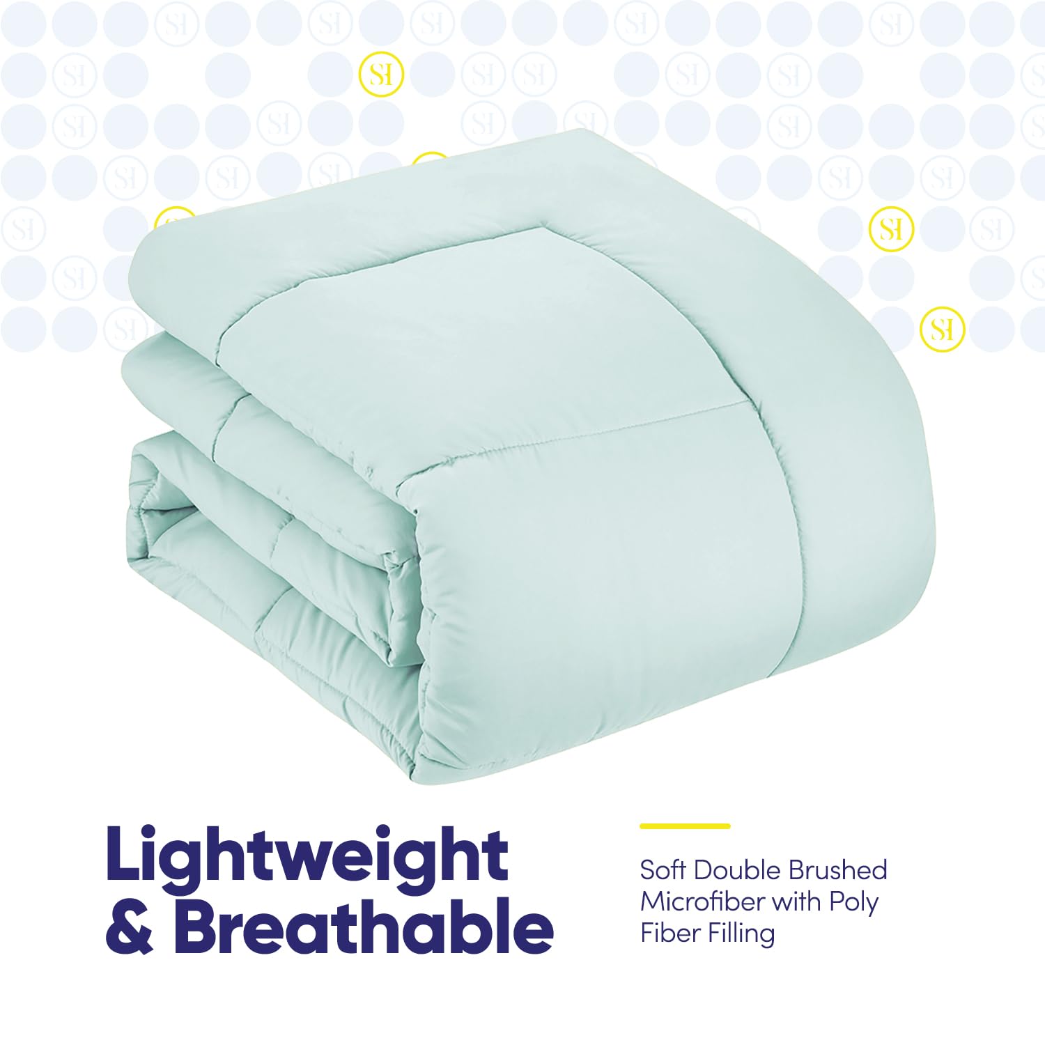 Sweet Home Collection microfiber fabric close-up shows soft, breathable texture.