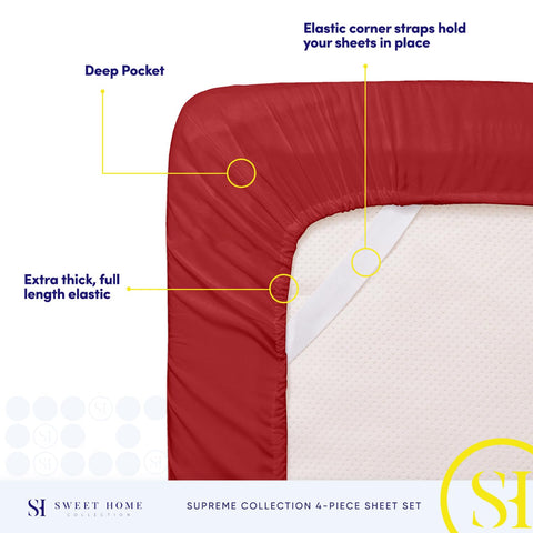 Sweet Home Collection bedding set includes pillowcases for complete bedding