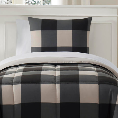 Sweet Home Collection buffalo-plaid sheets deliver microfiber softness.