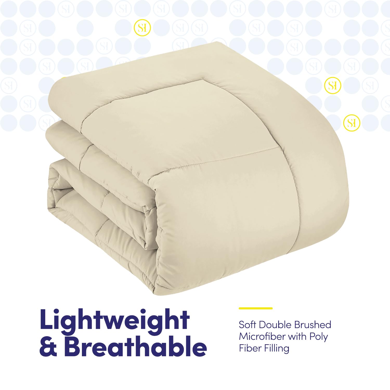 Sweet Home Collection king beige set designed for deeper mattresses and restful nights.