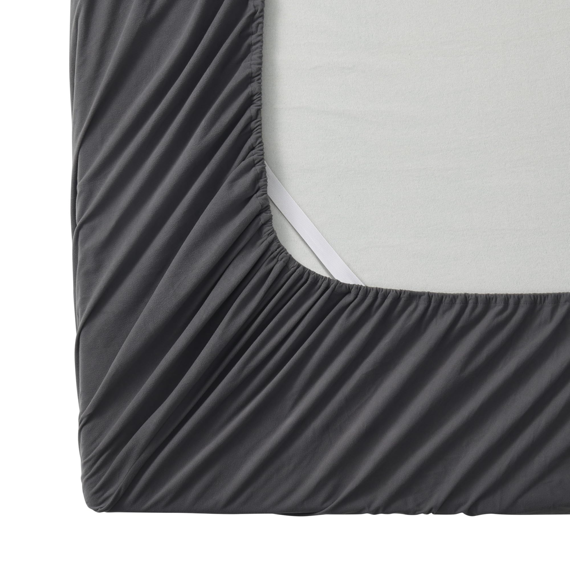 Sweet Home Collection gray colorway flannel sheets in a cozy bedroom setup.