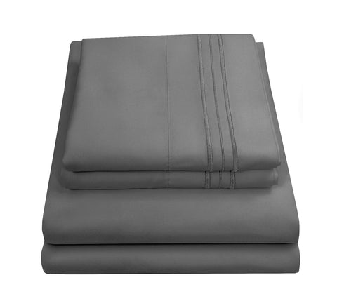 Sweet Home Collection full-size sheet set with elastic corners for a secure fit