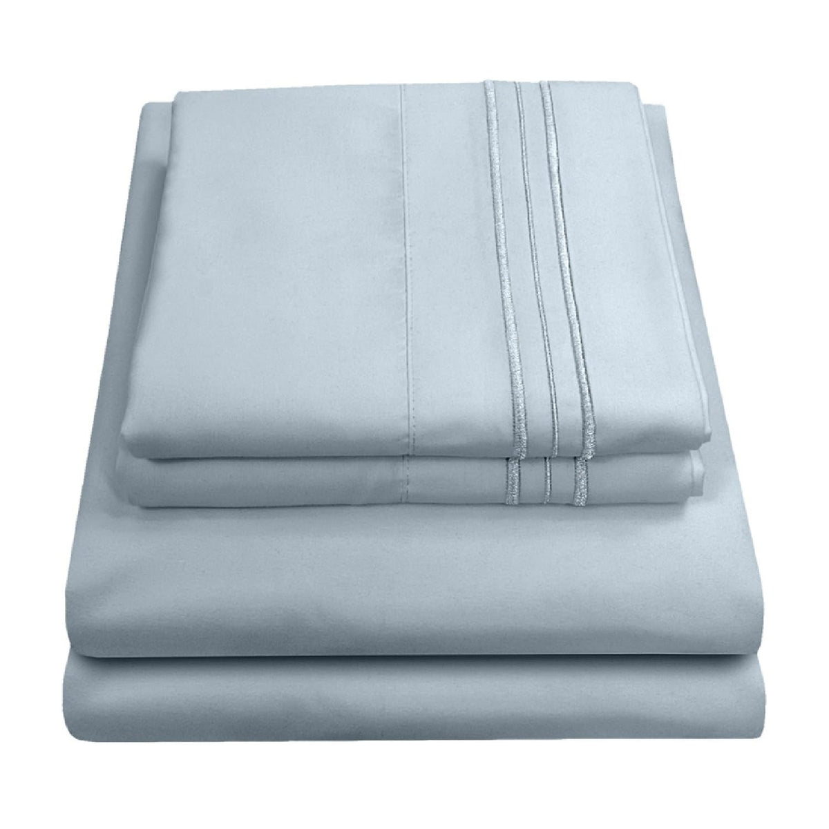 Sweet Home Collection king-size sheets close-up of brushed microfiber texture for cooling comfort.