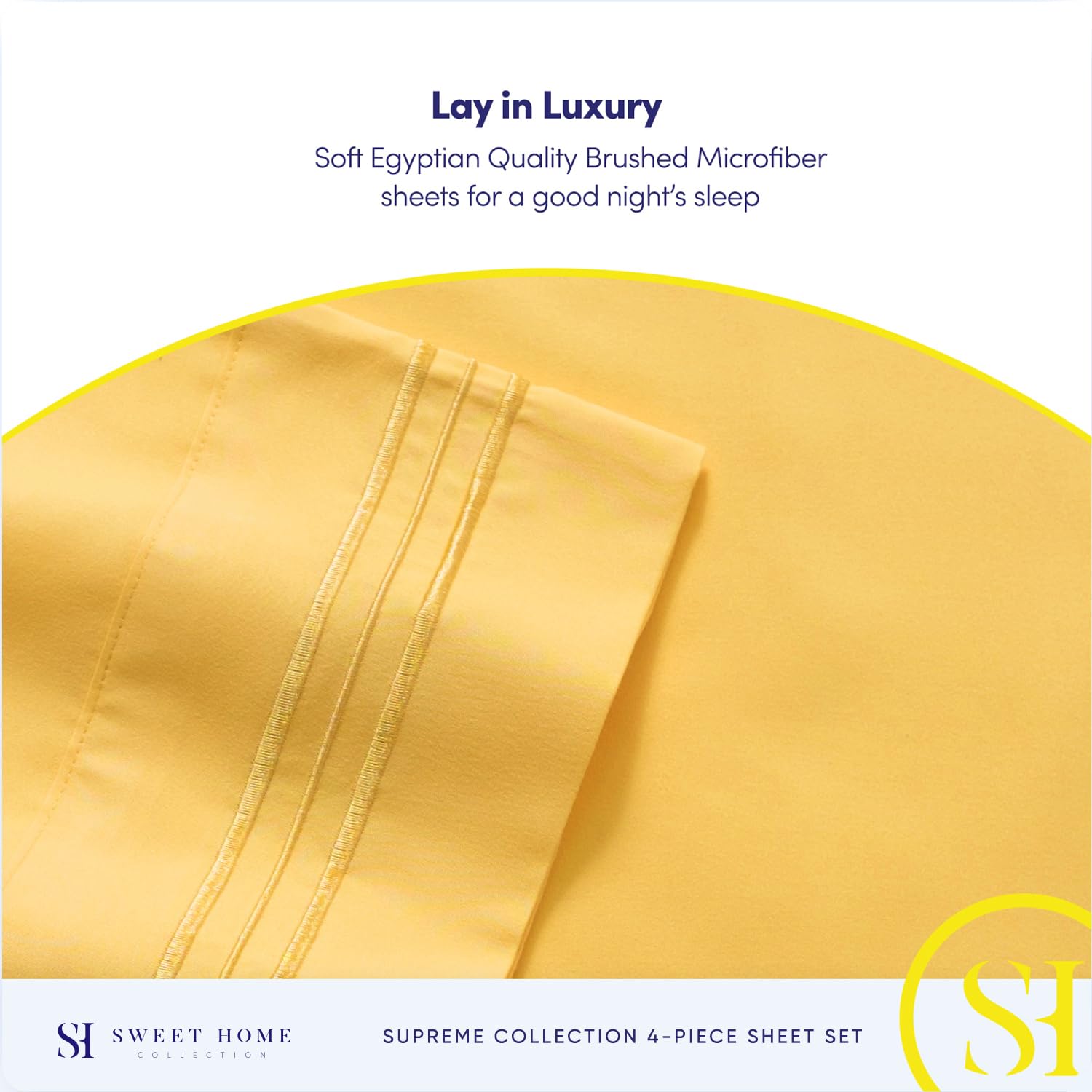 Sweet Home Collection lay in luxury with smooth fabric throughout.