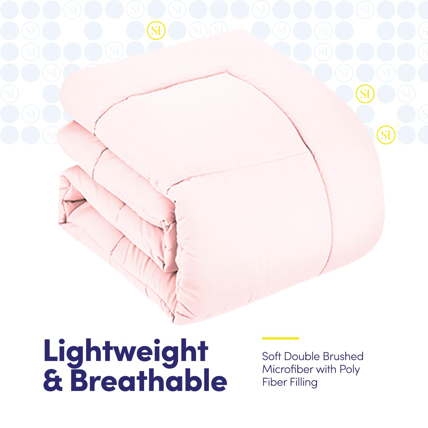 Sweet Home Collection pale pink bedding adds versatile, stylish décor to bedrooms