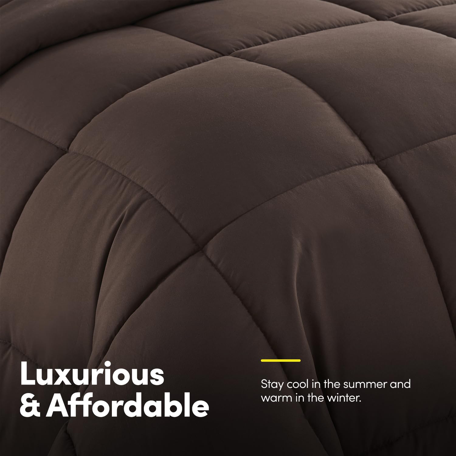 Sweet Home Collection pillowcases chocolate brown add soft touch and easy care.