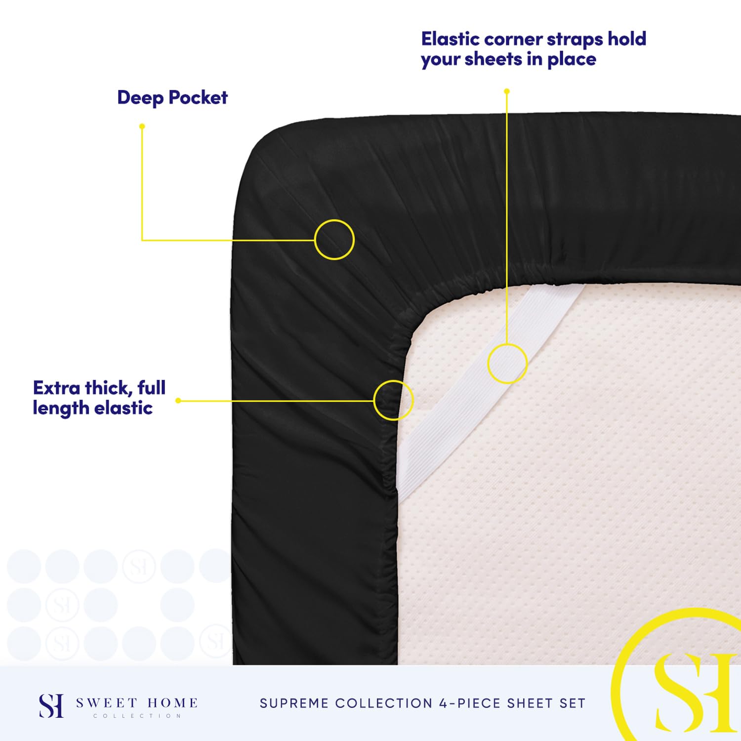 Sweet Home Collection king-size pillowcases, fits standard king pillows.