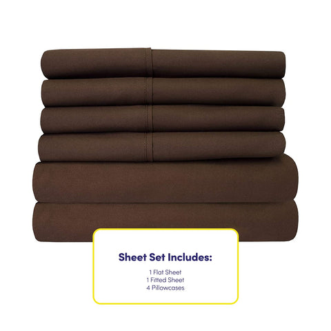 Sweet Home Collection built-in elastic straps securing the fitted sheet.