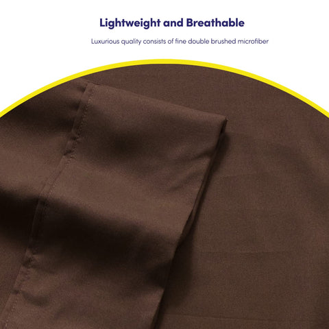 Pillowcases included with the set displayed on a bed.