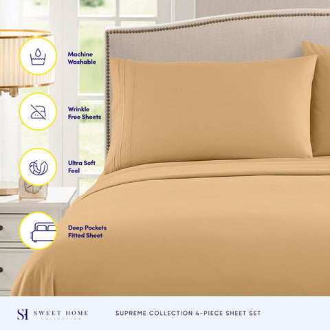 Soft brushed microfiber texture of 1800 Supreme for luxurious comfort