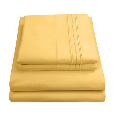 Sweet Home Collection queen sheets with breathable fabric for cool nights.