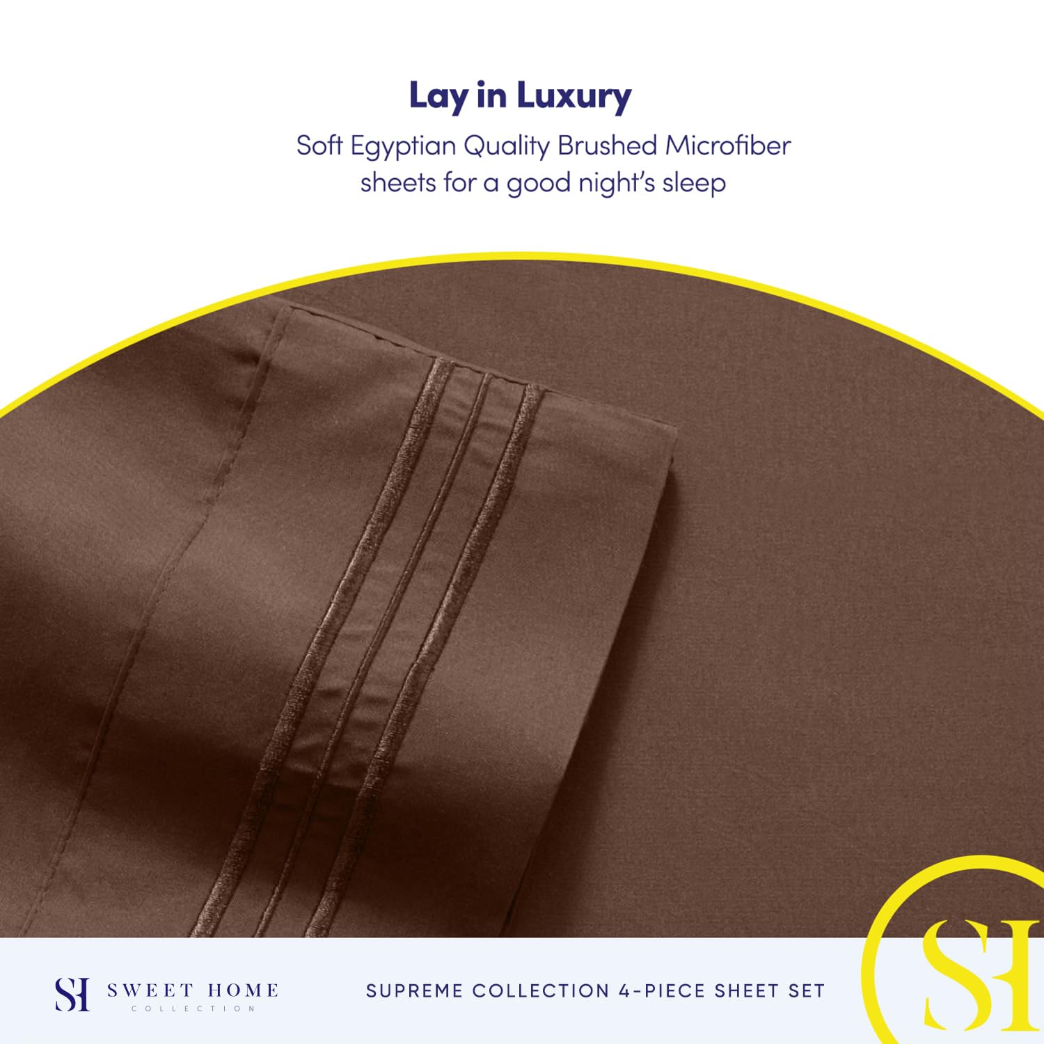 Sweet Home Collection queen sheets brown color fit deeply and comfortably.
