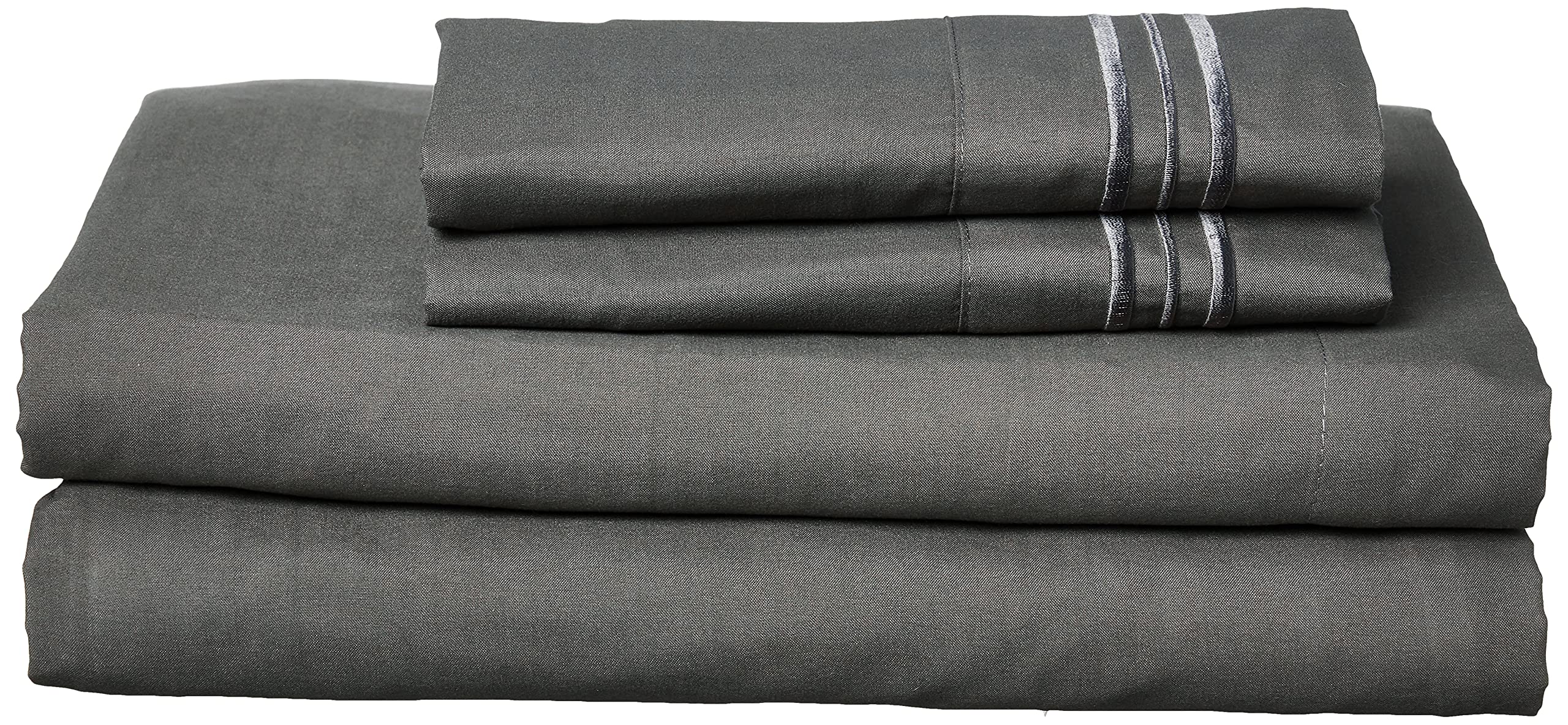 Sweet Home Collection queen sheets with built-in straps stay in place for uninterrupted sleep.