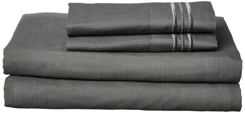 Sweet Home Collection queen sheets with built-in straps stay in place for uninterrupted sleep.