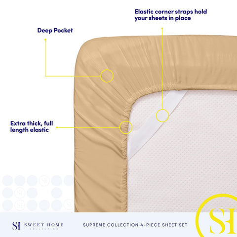 Camel color option adds warmth to your bedroom decor