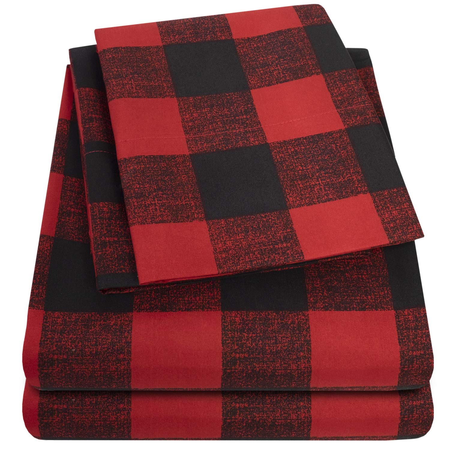 Sweet Home Collection queen sheets with built-in elastic corners stay securely in place.