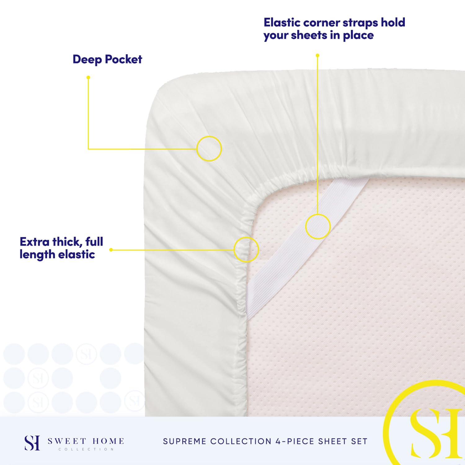 Sweet Home Collection sheet set includes two pillowcases for a complete bed setup.