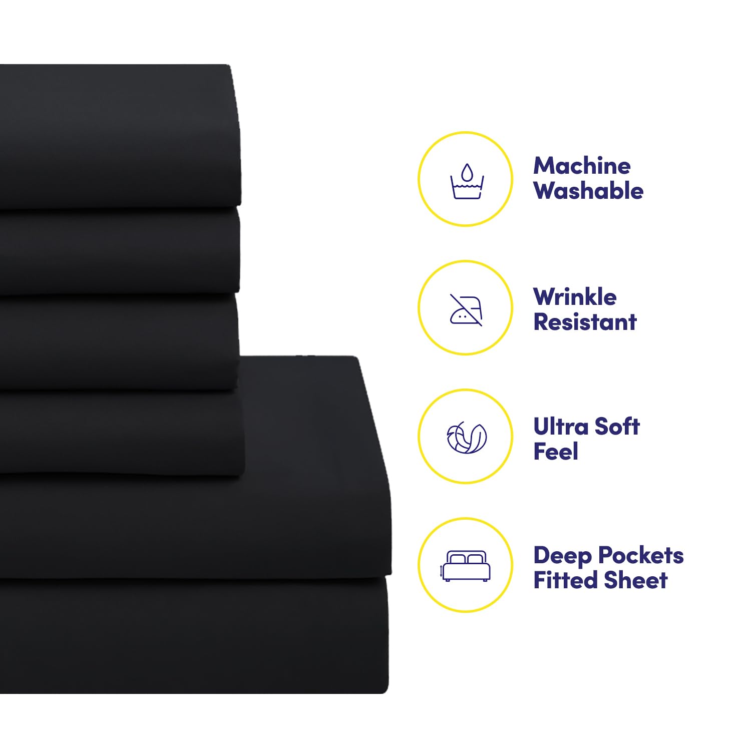 Sweet Home Collection stay put fitted sheet with built in straps for secure fit