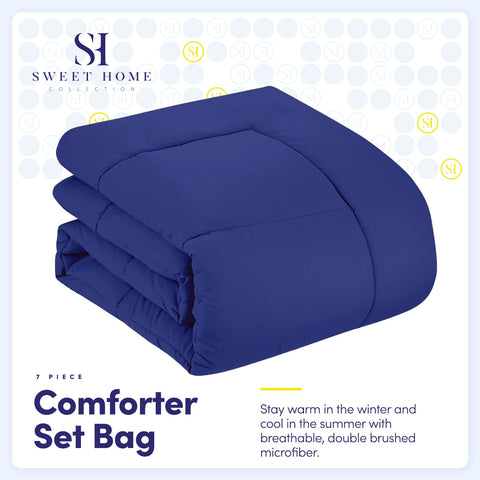 Sweet Home Collection stay-put fitted sheet with straps ensures a secure nightly fit.