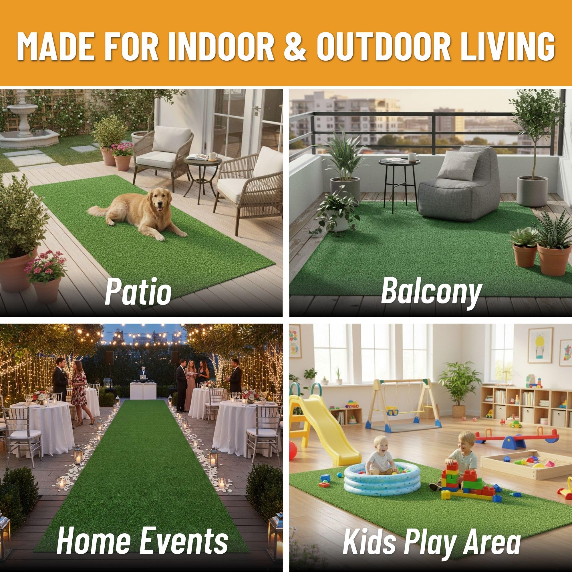 Sweet Home Stores customizable grass runner cut to fit.