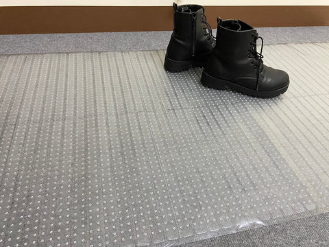 Sweet Home Stores durable flexible vinyl lays flat for protection without stiffness.