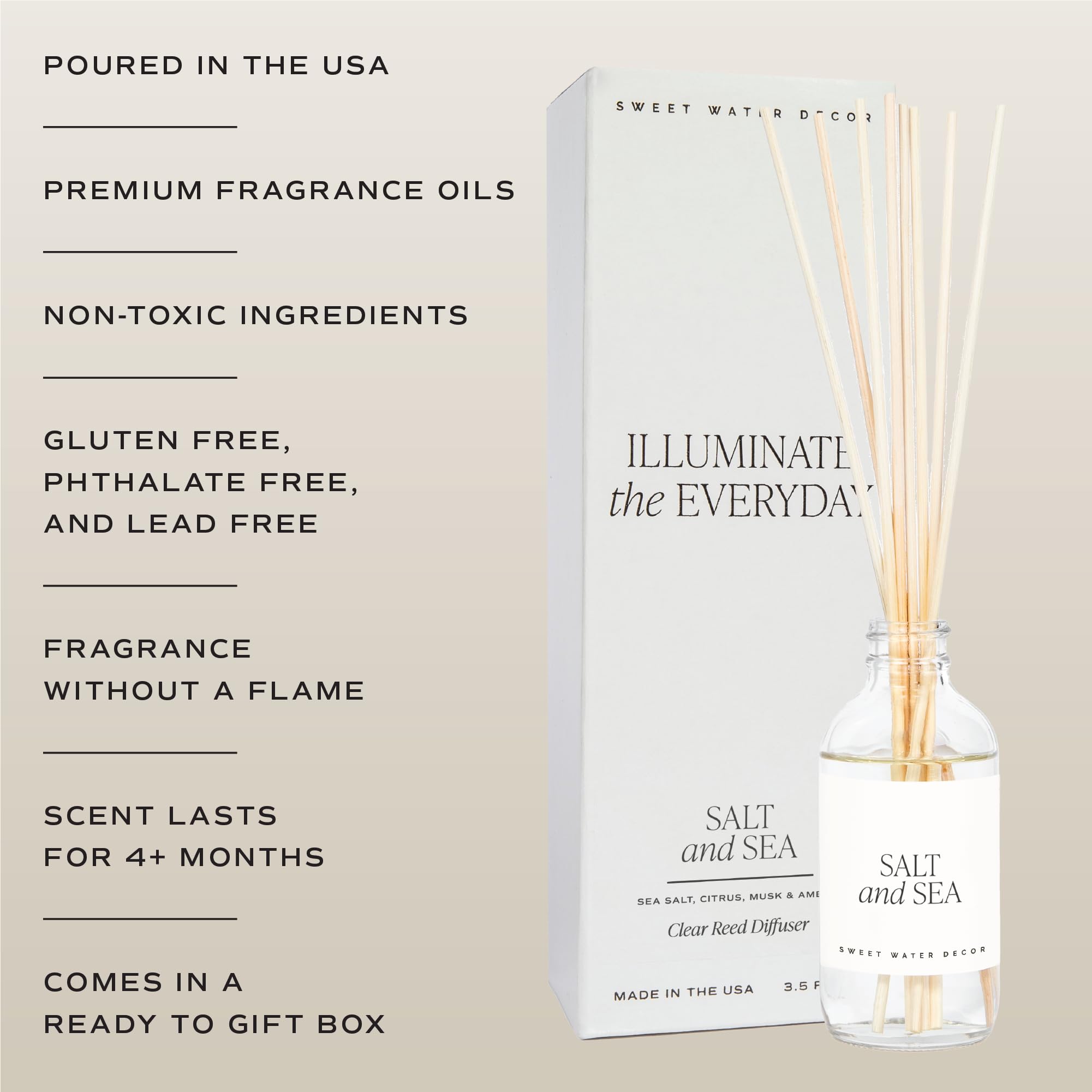 Sweet Water Decor diffuser in bedroom creates relaxing ambiance