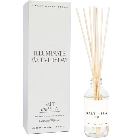 Sweet Water Decor sea-salt-citrus diffuser bottle for a fresh bathroom ambiance