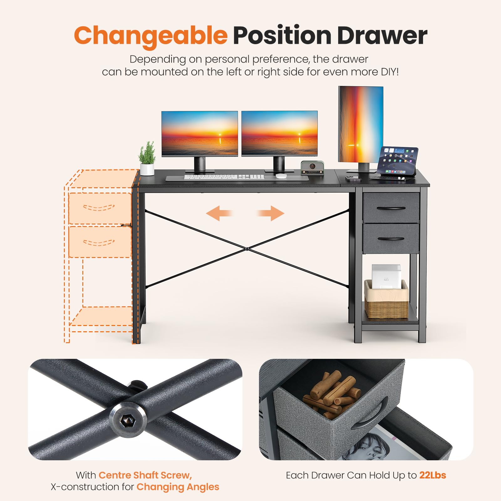 Sweetcrispy desk side hooks for headphones, bags, or organizers.