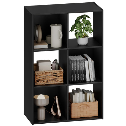 Sweetcrispy 6-cube organizer displayed as open bookshelf for organized living room storage