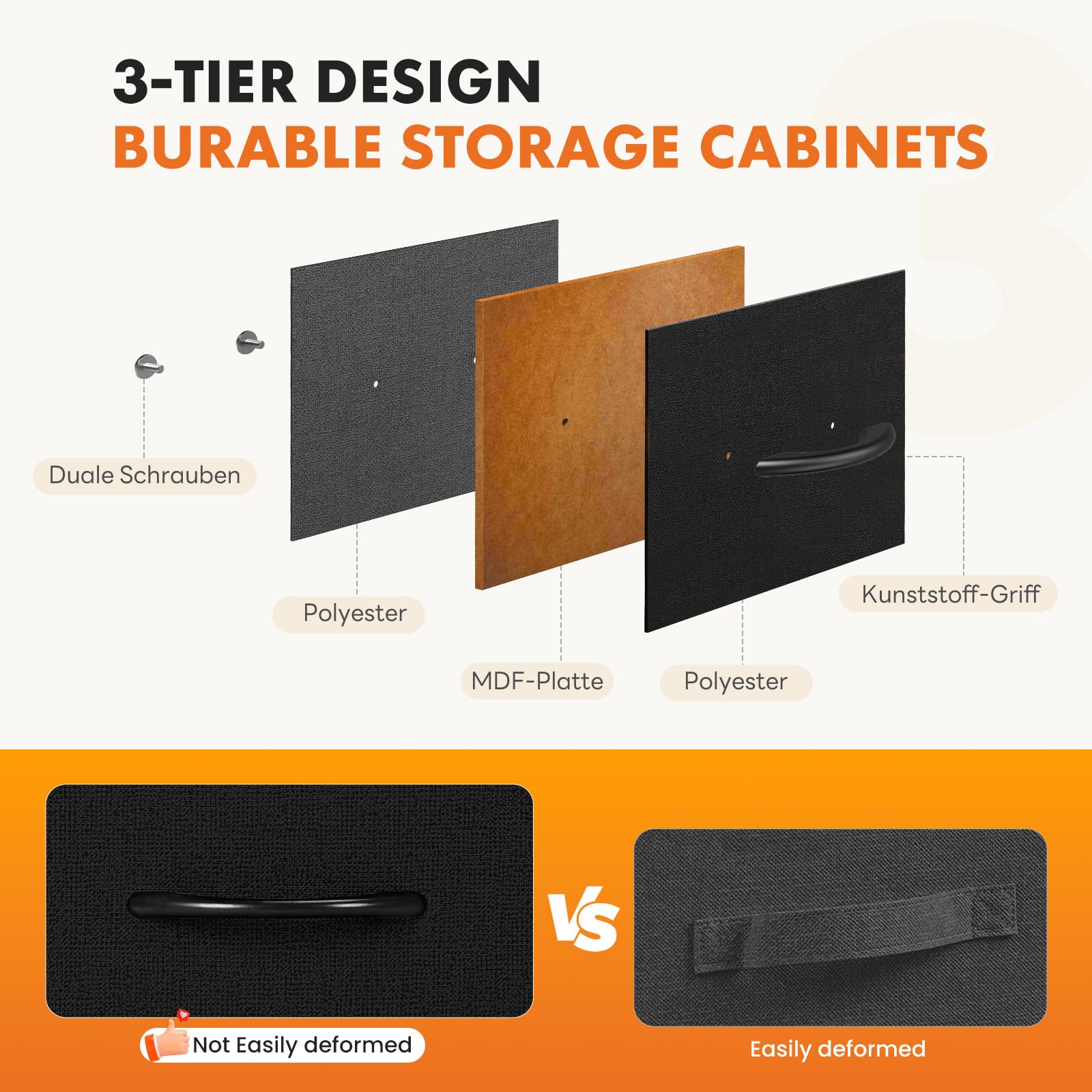 Sweetcrispy dresser drawers with fabric bins for flexible storage