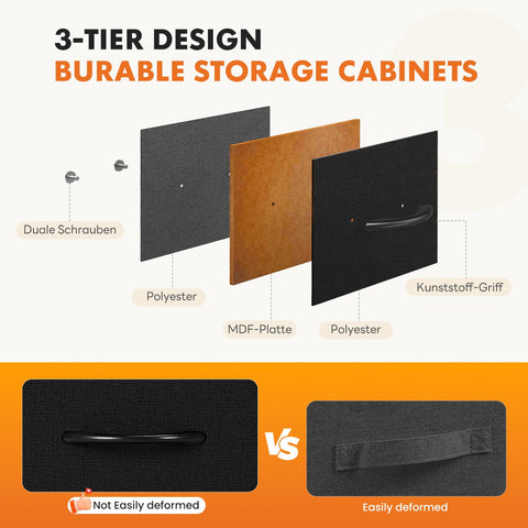 Sweetcrispy dresser drawers with fabric bins for flexible storage