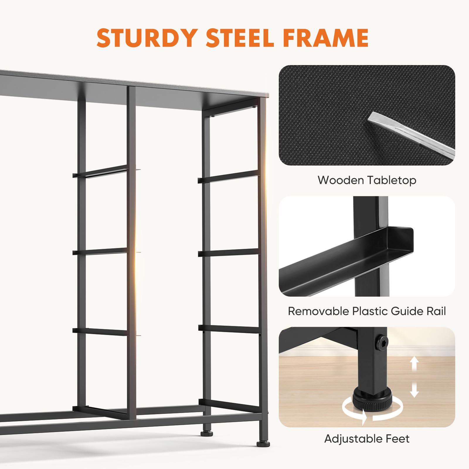 Sweetcrispy dresser features steel-frame for stability