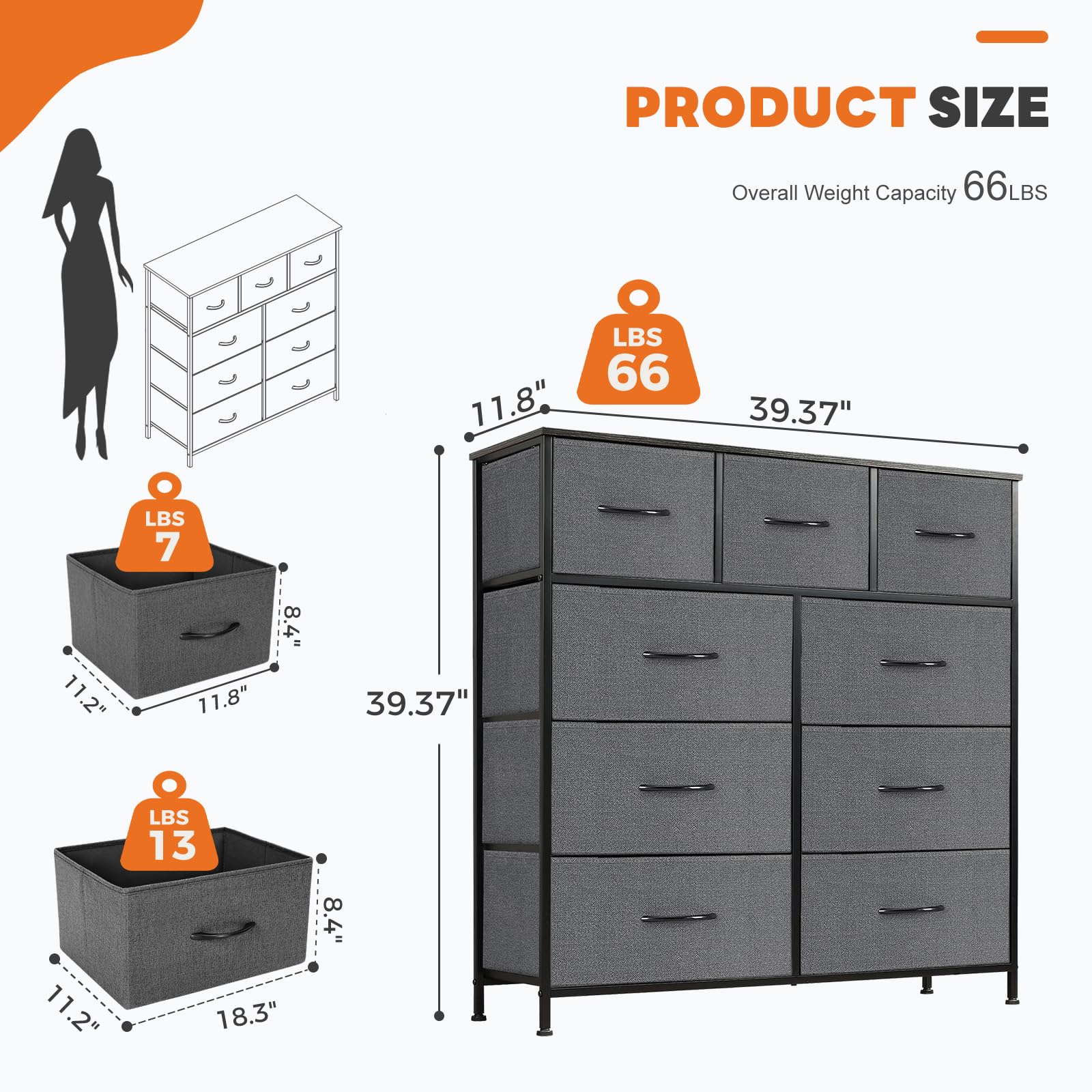 Sweetcrispy steel-frame dresser shows durable structure with anti-tip safety