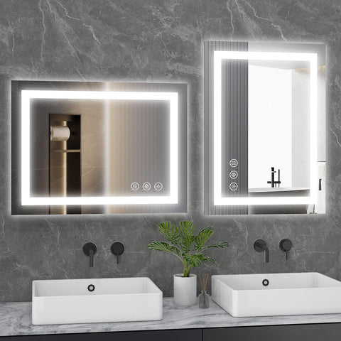 Sweetcrispy anti-fog mirror with backlight adds ambient glow for relaxing mornings
