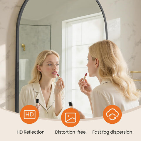 Sweetcrispy arched wall mirror enhances bedrooms and living areas with vintage charm for decor.