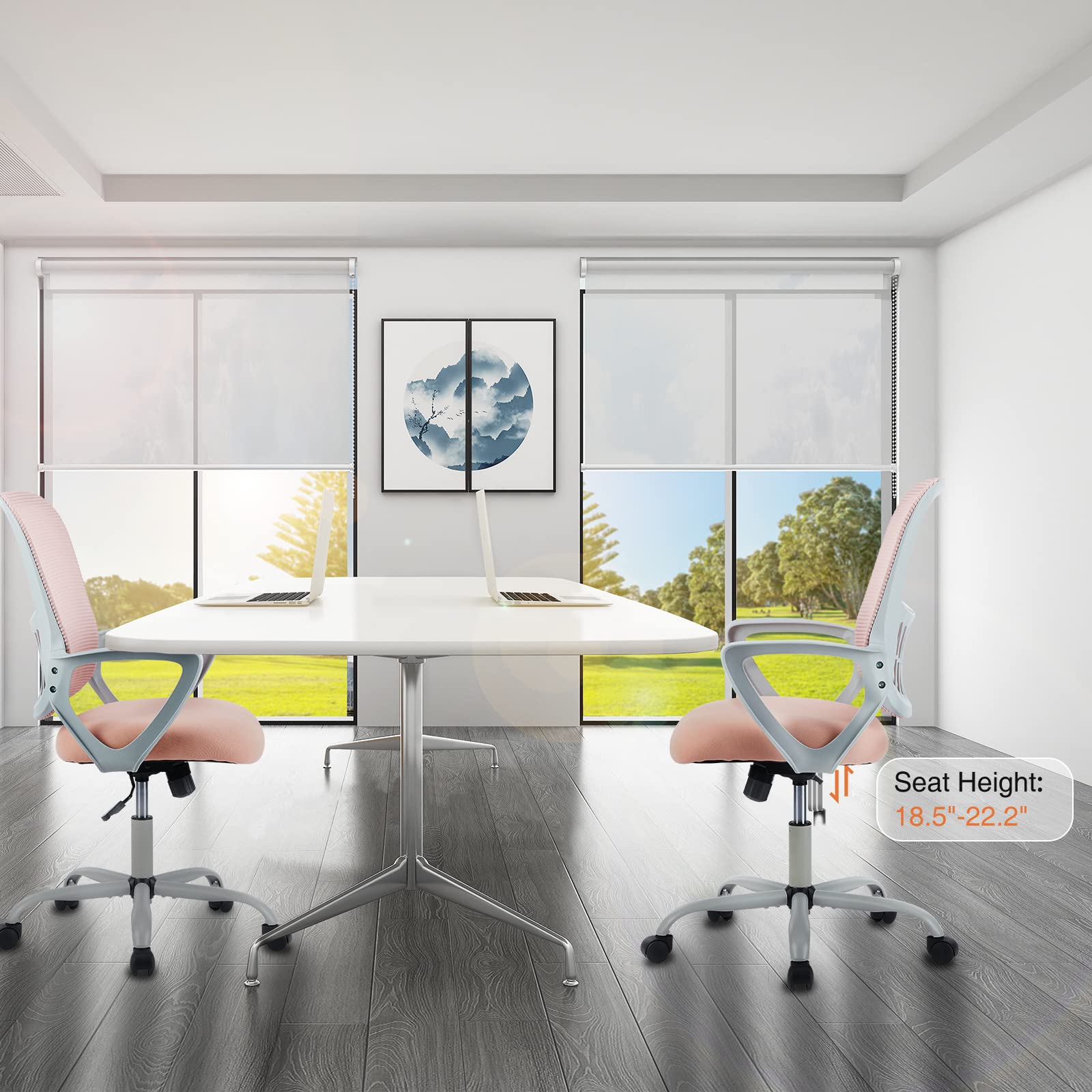 Sweetcrispy cushioned armrests provide support during long work sessions