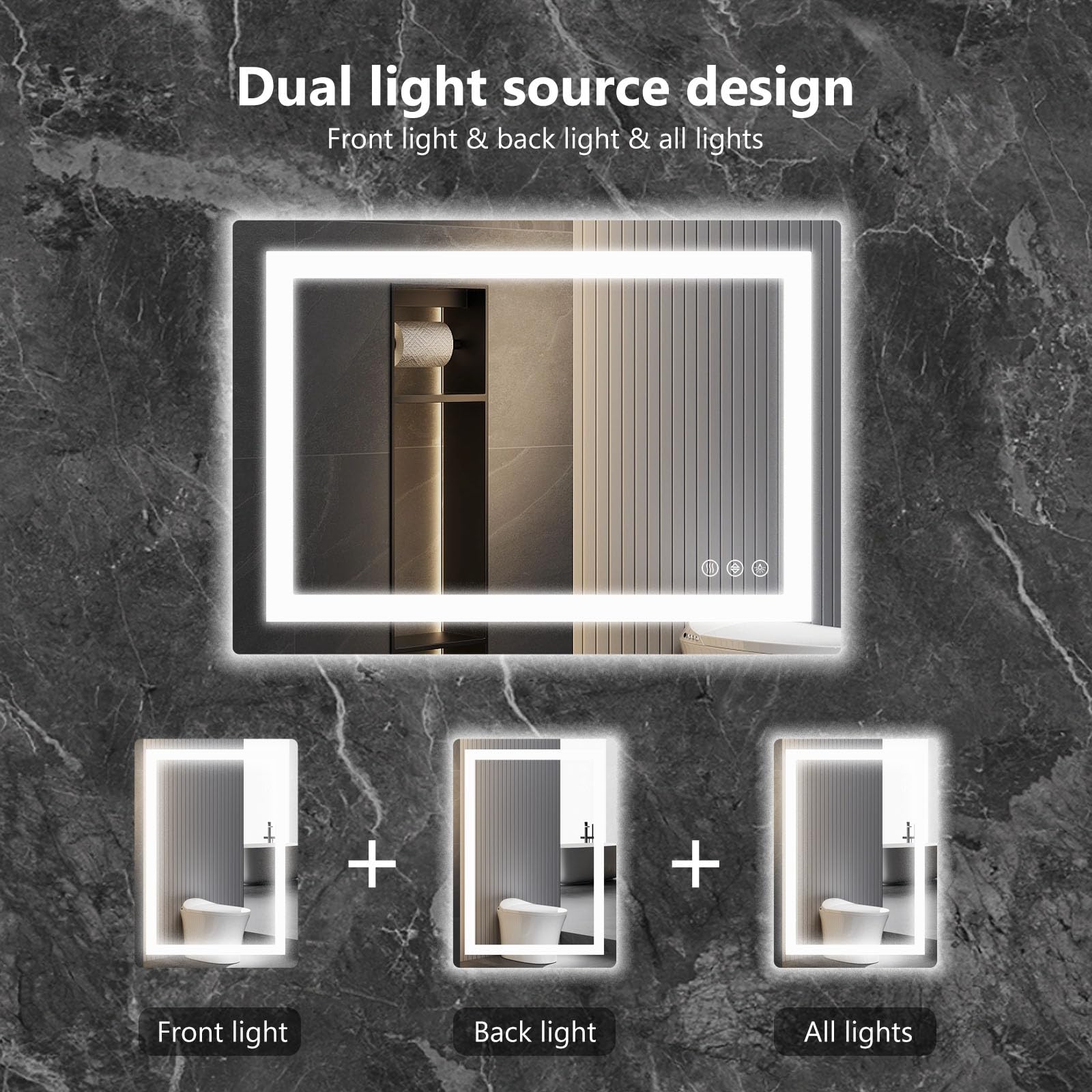 Sweetcrispy backlight creates ambient glow for relaxing routines.