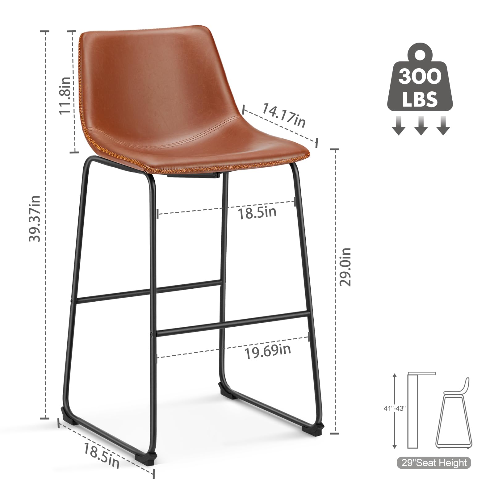 Sweetcrispy bar stool with ergonomic backrest for comfortable meals.