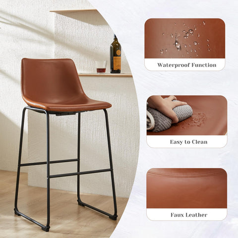 Sweetcrispy bar stool with sturdy metal legs and anti-slip feet.